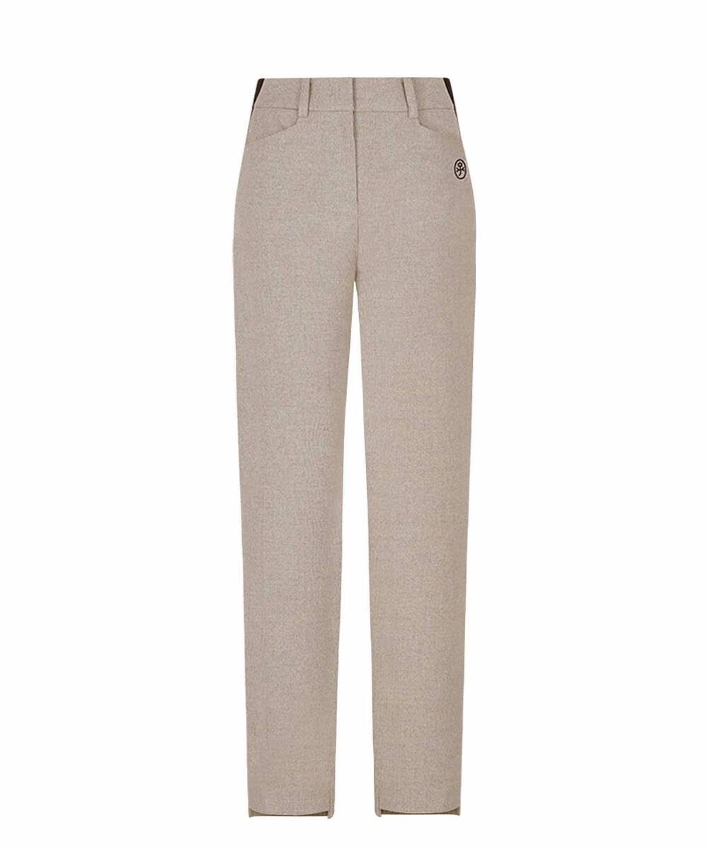 NEW CASTELBAJAC women's two-tone casual slim-fit pants in beige